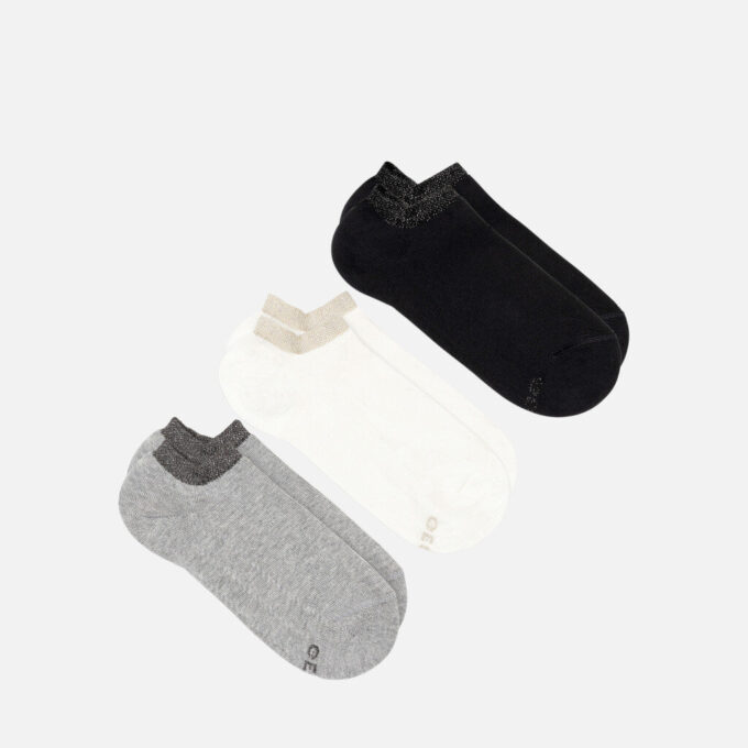 Conjunto de 3 pares de meias para mulher